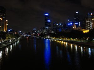 Melbourne bei Nacht.